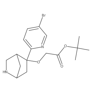 Tert-butyl 2-{[5-(5-bromopyridin-2-yl)-2-azabicyclo[2.2.1]heptan-5-yl]oxy}acetate结构式