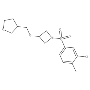 1-(3-Chloro-4-methylbenzenesulfonyl)-3-[(oxolan-3-yl)methoxy]azetidine Structure