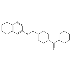 3-[(1-Cyclohexanecarbonylpiperidin-4-yl)methoxy]-5,6,7,8-tetrahydrocinnoline结构式