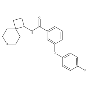 3-(4-fluorophenoxy)-N-(7-oxaspiro[3.5]nonan-1-yl)benzamide结构式