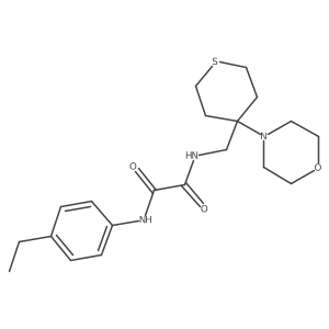 N'-(4-ethylphenyl)-N-{[4-(morpholin-4-yl)thian-4-yl]methyl}ethanediamide结构式