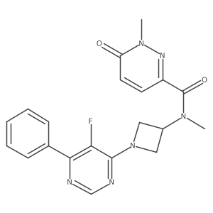 N-[1-(5-fluoro-6-phenylpyrimidin-4-yl)azetidin-3-yl]-N,1-dimethyl-6-oxo-1,6-dihydropyridazine-3-carboxamide Structure