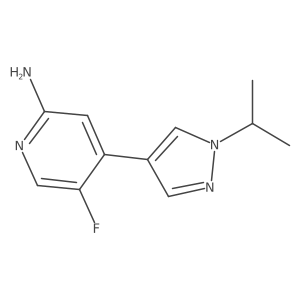 5-fluoro-4-(1-isopropyl-1H-pyrazol-4-yl)pyridin-2-amine结构式