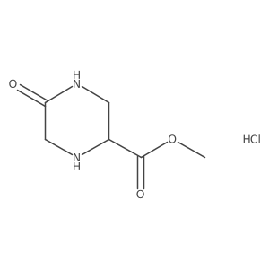 Methyl 5-oxo-2-piperazinecarboxylate hydrochloride结构式