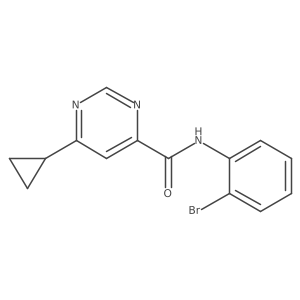 N-(2-Bromophenyl)-6-cyclopropylpyrimidine-4-carboxamide Structure