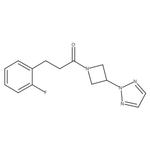 3-(2-fluorophenyl)-1-[3-(2H-1,2,3-triazol-2-yl)azetidin-1-yl]propan-1-one结构式