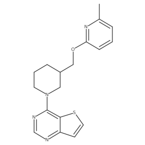 2-Methyl-6-[(1-{thieno[3,2-d]pyrimidin-4-yl}piperidin-3-yl)methoxy]pyridine结构式