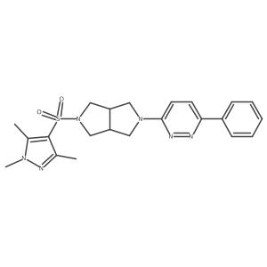 3-phenyl-6-{5-[(1,3,5-trimethyl-1H-pyrazol-4-yl)sulfonyl]-octahydropyrrolo[3,4-c]pyrrol-2-yl}pyridazine Structure