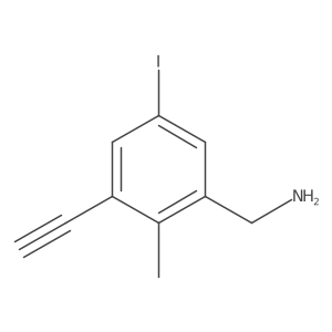 1-(3-Ethynyl-5-iodo-2-methylphenyl)methanamine结构式
