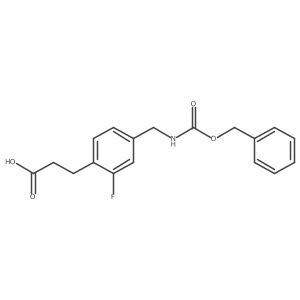 3-[4-({[(Benzyloxy)carbonyl]amino}methyl)-2-fluorophenyl]propanoic acid Structure