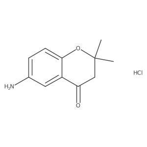 6-amino-2,2-dimethyl-3,4-dihydro-2H-1-benzopyran-4-onehydrochloride Structure