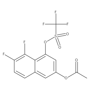 5,6-Difluoro-4-(((trifluoromethyl)sulfonyl)oxy)naphthalen-2-yl acetate结构式