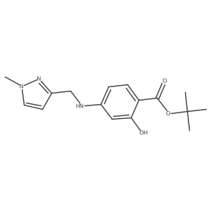 tert-butyl 2-hydroxy-4-{[(1-methyl-1H-pyrazol-3-yl)methyl]amino}benzoate结构式