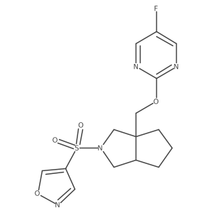5-Fluoro-2-{[2-(1,2-oxazole-4-sulfonyl)-octahydrocyclopenta[c]pyrrol-3a-yl]methoxy}pyrimidine Structure