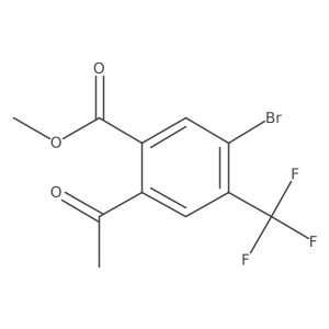 Methyl 2-acetyl-5-bromo-4-(trifluoromethyl)benzoate结构式