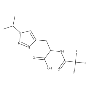 3-[1-(propan-2-yl)-1H-1,2,3-triazol-4-yl]-2-(2,2,2-trifluoroacetamido)propanoic acid结构式