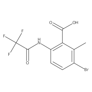 3-Bromo-2-methyl-6-(2,2,2-trifluoroacetamido)benzoic acid Structure