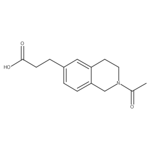 3-(2-Acetyl-1,2,3,4-tetrahydroisoquinolin-6-yl)propanoic acid结构式
