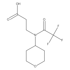 3-[2,2,2-trifluoro-N-(oxan-4-yl)acetamido]propanoic acid Structure