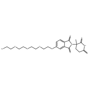 5-[2-[2-[2-(2-Hydroxyethoxy)ethoxy]ethoxy]ethoxy]-2-(3-methyl-2,6-dioxo-3-piperidyl)isoindoline-1,3-dione结构式