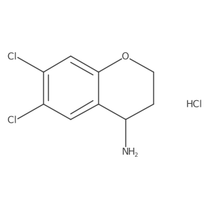6,7-Dichlorochroman-4-amine hydrochloride结构式
