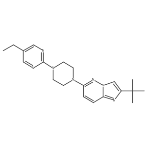 2-(4-{2-Tert-butylimidazo[1,2-b]pyridazin-6-yl}piperazin-1-yl)-5-ethylpyrimidine结构式