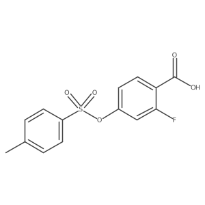 2-Fluoro-4-[(4-methylbenzenesulfonyl)oxy]benzoic acid Structure