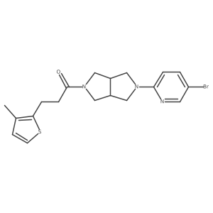 1-[5-(5-Bromopyridin-2-yl)-octahydropyrrolo[3,4-c]pyrrol-2-yl]-3-(3-methylthiophen-2-yl)propan-1-one结构式