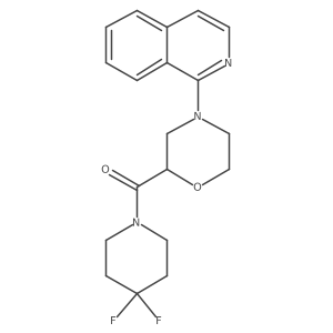 1-[2-(4,4-Difluoropiperidine-1-carbonyl)morpholin-4-yl]isoquinoline结构式