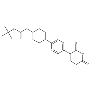 Tert-butyl 2-(1-(5-(2,6-dioxopiperidin-3-yl)pyridin-2-yl)piperidin-4-yl)acetate Structure