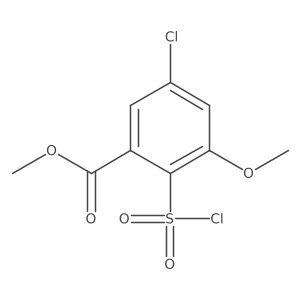 Methyl 5-chloro-2-(chlorosulfonyl)-3-methoxybenzoate Structure