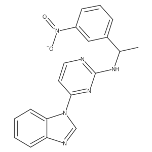 (S)-4-(1H-benzo[d]imidazol-1-yl)-N-(1-(3-nitrophenyl)ethyl)pyrimidin-2-amine结构式