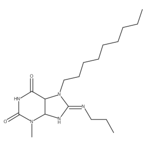 3-methyl-7-nonyl-8-propylimino-5,9-dihydro-4H-purine-2,6-dione结构式