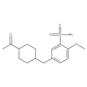 5-[(1-Acetyl-4-piperidinyl)methyl]-2-methoxybenzenesulfonamide结构式