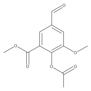 Methyl 2-(acetyloxy)-5-formyl-3-methoxybenzoate Structure