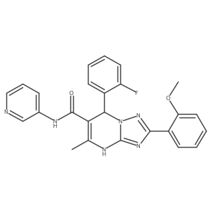7-(2-fluorophenyl)-2-(2-methoxyphenyl)-5-methyl-N-(pyridin-3-yl)-4,7-dihydro-[1,2,4]triazolo[1,5-a]pyrimidine-6-carboxamide Structure