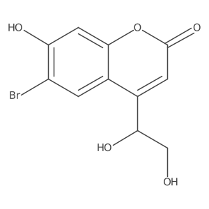 6-Bromo-4-(1,2-dihydroxyethyl)-7-hydroxychromen-2-one结构式