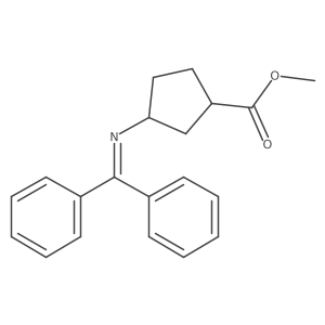 Methyl (1S,3R)-3-[(diphenylmethylene)amino]cyclopentanecarboxylate结构式