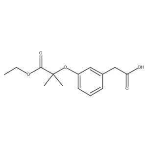 3-(1-Ethoxycarbonyl-1-methylethoxy)phenylacetic Acid Structure