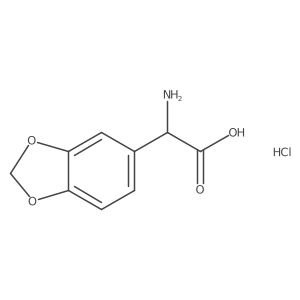 2-Amino-2-(benzo[d][1,3]dioxol-5-yl)acetic acid hydrochloride Structure