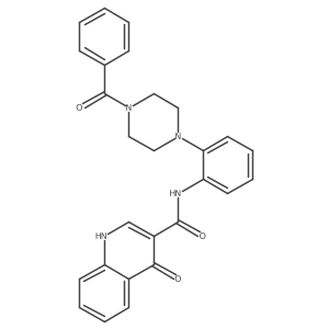 N-[2-(4-benzoylpiperazin-1-yl)phenyl]-4-oxo-1H-quinoline-3-carboxamide Structure