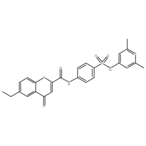 N-{4-[(2,6-dimethylpyrimidin-4-yl)sulfamoyl]phenyl}-6-ethyl-4-oxo-4H-chromene-2-carboxamide结构式