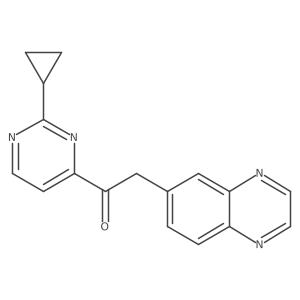 1-(2-Cyclopropyl-pyrimidin-4-yl)-2-quinoxalin-6-yl-ethanone Structure