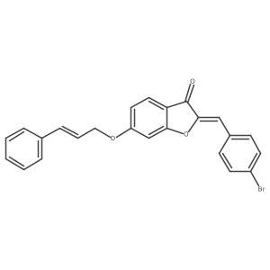(2Z)-2-(4-bromobenzylidene)-6-{[(2E)-3-phenylprop-2-en-1-yl]oxy}-1-benzofuran-3(2H)-one Structure