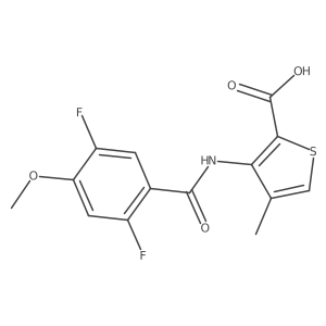 3-[(2,5-Difluoro-4-methoxybenzoyl)amino]-4-methythiophene-2-carboxylic acid Structure