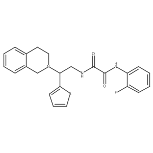 N1-(2-(3,4-dihydroisoquinolin-2(1H)-yl)-2-(thiophen-2-yl)ethyl)-N2-(2-fluorophenyl)oxalamide结构式