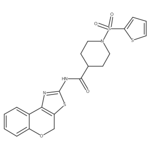 N-(4H-chromeno[4,3-d]thiazol-2-yl)-1-(thiophen-2-ylsulfonyl)piperidine-4-carboxamide Structure