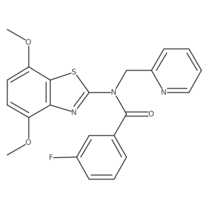 N-(4,7-dimethoxybenzo[d]thiazol-2-yl)-3-fluoro-N-(pyridin-2-ylmethyl)benzamide Structure
