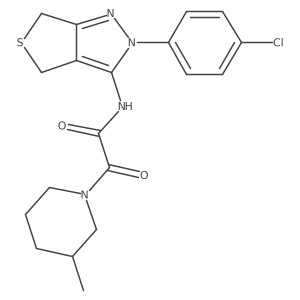 N-(2-(4-chlorophenyl)-4,6-dihydro-2H-thieno[3,4-c]pyrazol-3-yl)-2-(3-methylpiperidin-1-yl)-2-oxoacetamide Structure