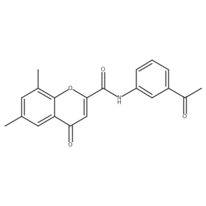 N-(3-acetylphenyl)-6,8-dimethyl-4-oxo-4H-chromene-2-carboxamide结构式